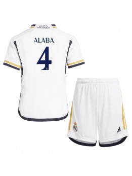 Real Madrid David Alaba #4 Dječji Domaci Dres kompleti 2023-24 Kratak Rukavima (+ kratke hlače)